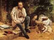 Gustave Courbet Pierre-joseph Prud'hon and His Children oil painting